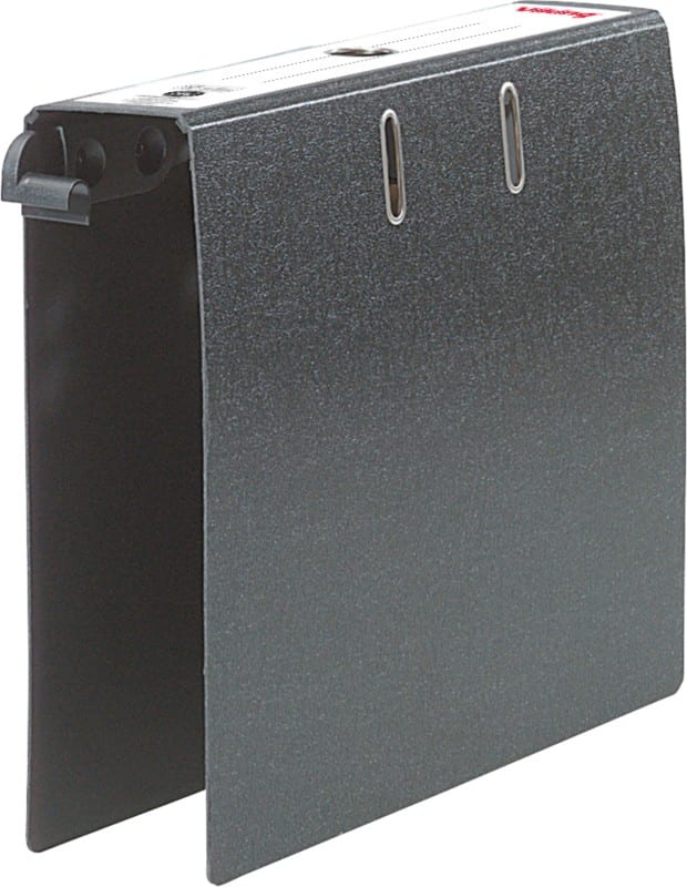 Viking Breit Hängemappe DIN A4 80 mm Schwarz 2 Ringe Pappkarton Recycled