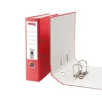 Office Depot Ordner A4 hoch 75 mm Rot 2 Ringe Pappkarton Matt Hochformat