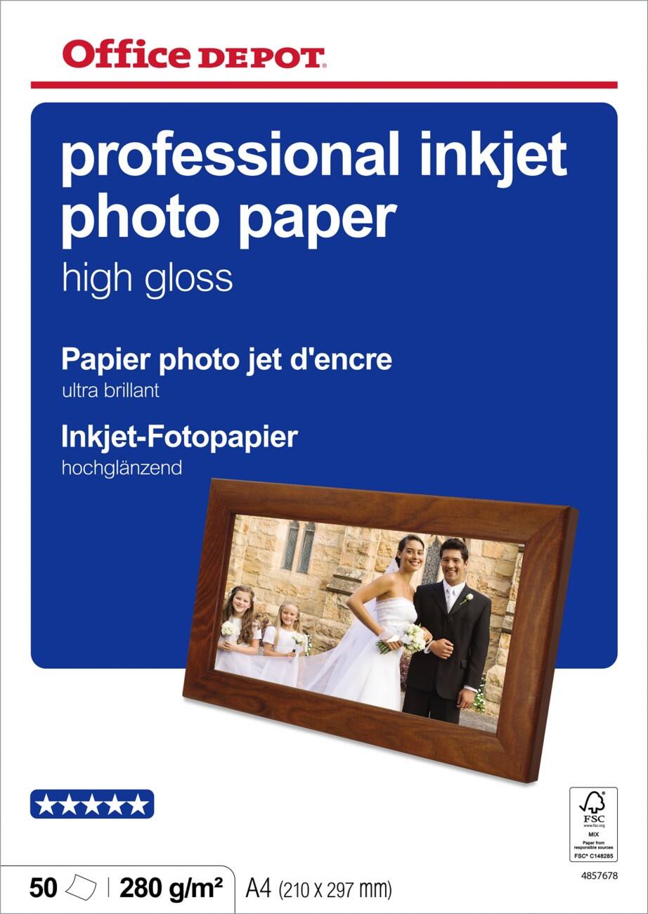 Office Depot Professional Fotopapier Glänzend DIN A4 280 g/m² Weiß