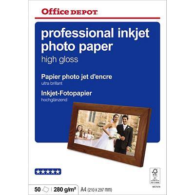 Office Depot Professional Fotopapier Glänzend DIN A4 280 g/m² Weiß