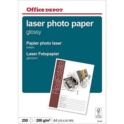 Office Depot Laser-Fotopapier DIN A4 200 g/m² Weiß 250 Blatt