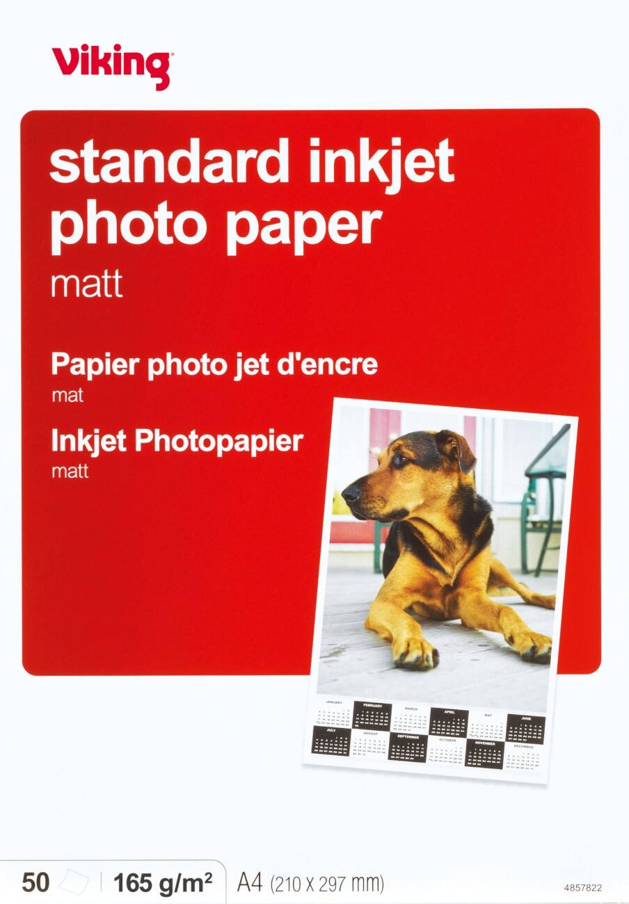 Office Depot Inkjet Fotopapier Standard DIN A4 165 g/m² Weiß 50 Blatt