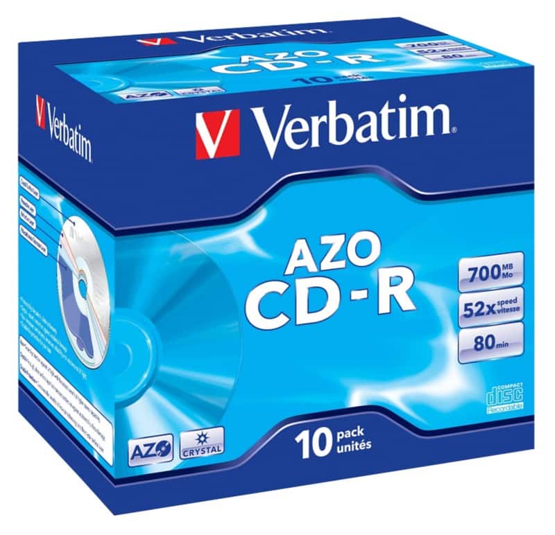 Verbatim CD-R AZO Crystal 52x 700 MB 10 Stück