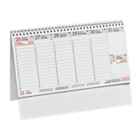 Markenlos Tischkalender 2661 timeLine DIN A4 2024 1 Woche/1 Seite Mehrfarbig Deutsch, Englisch 29 x 21 cm