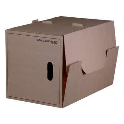 Office Depot Archivboxen Braun Karton 51,5 x 33 x 36 cm 10 Stück