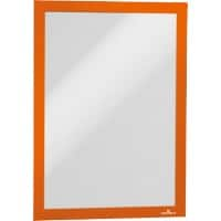 DURABLE Magaframe DIN A4 Inforahmen Selbstklebend, Magnetisch Orange Hartfolie 487209 23,4 (B) x 0,6 (T) x 32,6 (H) cm 2 Stück