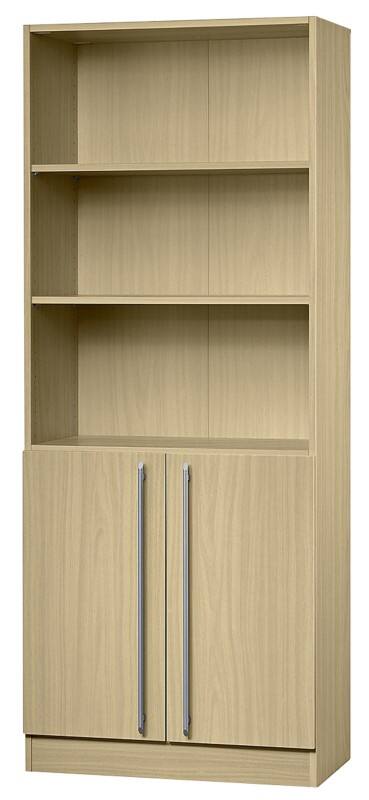 Hammerbacher Matrix Melaminharzbeschichtete Spanplatte Aktenschrank 4 Fachböden 800 x 420 x 2.004 mm Braun Ahorn