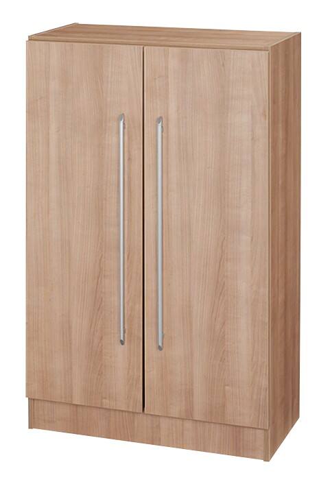 Hammerbacher Matrix Schrank Melaminharzbeschichtete Spanplatte 2 Fachböden 800 x 420 x 1.270 mm Walnuss Braun