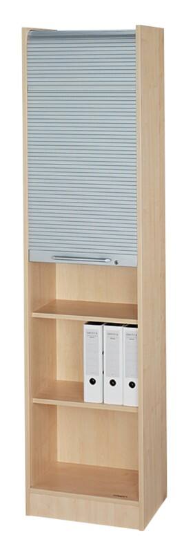 Hammerbacher Rollladenschrank Braun, Silber 500 x 400 x 2.004 mm