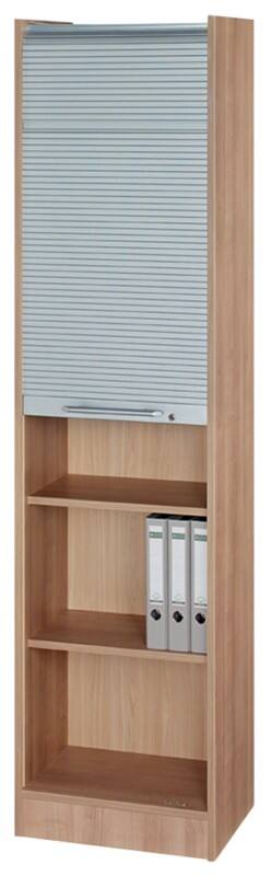 Hammerbacher Rollladenschrank Braun, Silber 500 x 400 x 2.004 mm