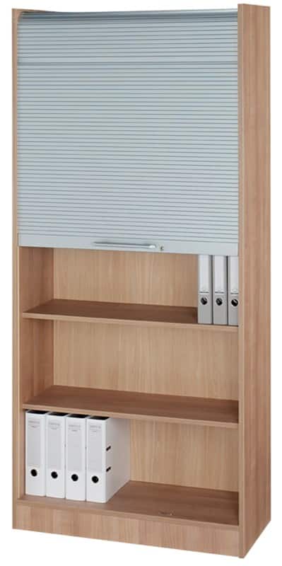 Hammerbacher Rollladenschrank Braun, Silber 900 x 400 x 2.004 mm