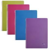 Clairefontaine Linicolor A4 Drahtgebunden Farbig sortiert PP Cover Notizbuch Kariert 5 mm 90 Blatt