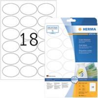 HERMA Wiederablösbare Etiketten 4358 Weiß Oval 450 Etiketten pro Packung