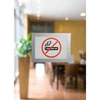 DURABLE DURAFRAME DIN A6 Inforahmen Selbstklebend Silber Haftend Hartfolie 487023 17,6 (B) x 13 (H) cm DURAFRAME 2 Stück