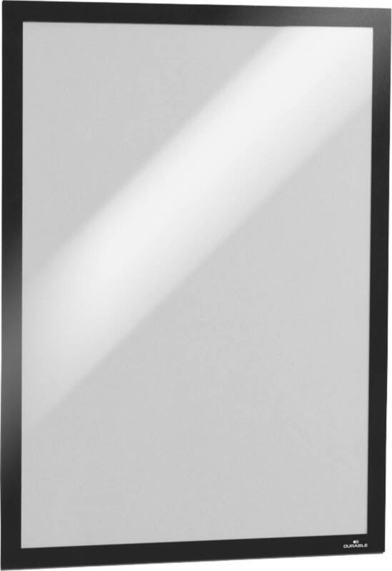 DURABLE DURAFRAME DIN A3 Inforahmen Selbstklebend, Magnetisch Schwarz Haftend Hartfolie 487301 32,5 (B) x 0,4 (T) x 44,8 (H) cm DURAFRAME 2 Stück