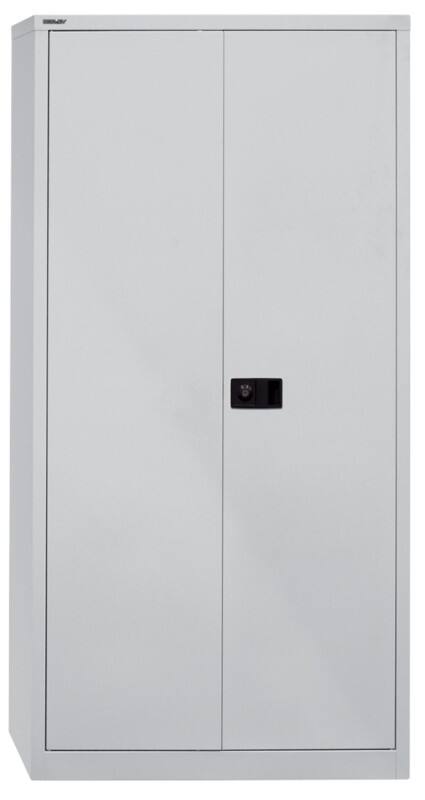 Bisley Universal Flügeltürenschrank Stahl 4 Fachböden abschließbar 914 x 400 x 1.950 mm Hellgrau