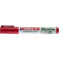 edding EcoLine 21 Rundspitze Permanentmarker Mittel Rundspitze 1,5 - 3 mm Rot Nachfüllbar