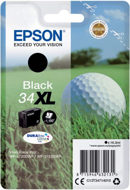 Epson 34XL Original Tintenpatrone C13T34714010 Schwarz