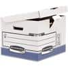 Bankers Box System Archivbox mit Klappdeckel FastFold Besonders stabil FSC Blau 293 (H) x 370 (B) x 350 (T) mm 10 Stück