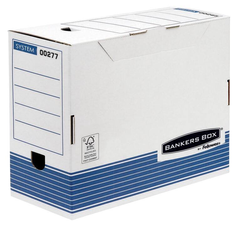 Bankers Box System Archivbox 27701 DIN A4 Karton 15,8 (B) x 32,7 (T) x 26,5 (H) cm Weiß  10 Stück