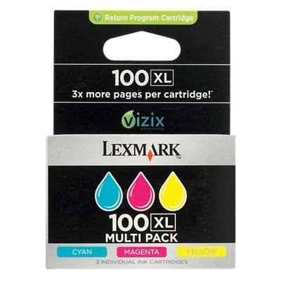 Lexmark 108R00722 Original Tintenpatrone 14N0850 Cyan, magenta, gelb 3 Stück Multipack
