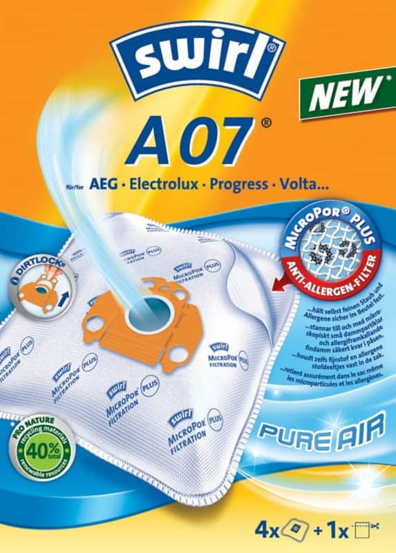 Swirl Staubfilterbeutel A 07 AirSpace® 4 Stück