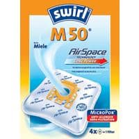 Swirl Staubsaugerbeutel M 50 AirSpace® Orange, Weiß 4 Stück