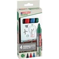 edding EcoLine 28 Whiteboard-Marker Farbig sortiert Mittel Rundspitze 1,5 - 3 mm 4 Stück