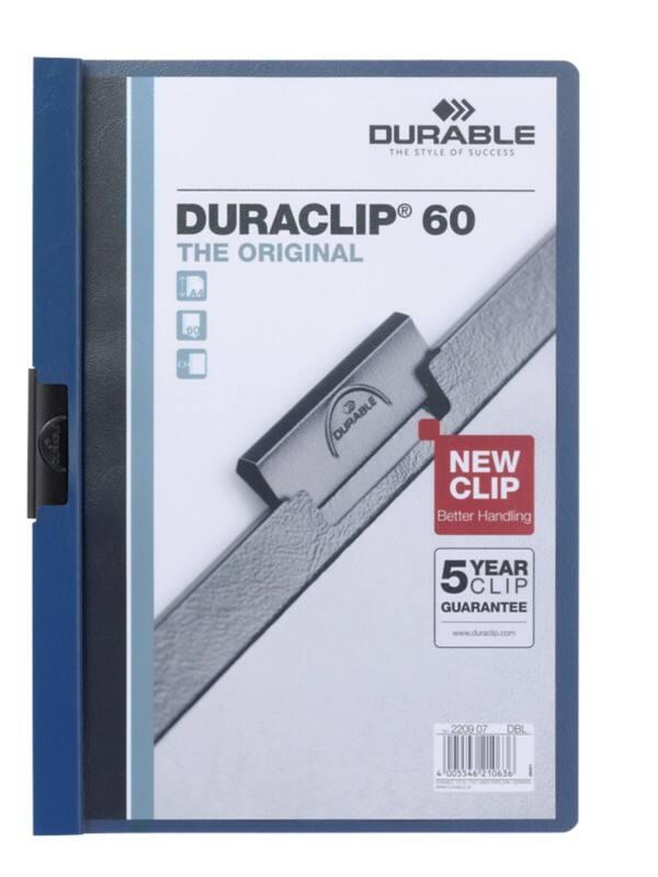 DURABLE Klemmmappe Duraclip DIN A4 Dunkelblau
