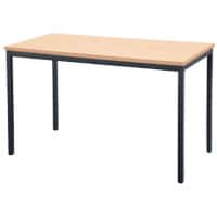 Niceday Rechtecktisch Buche, Schwarz 1.600 x 800 x 750 mm