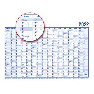 Wandkalender Maxi Light 3 Monate pro Seite 2022 Weiß