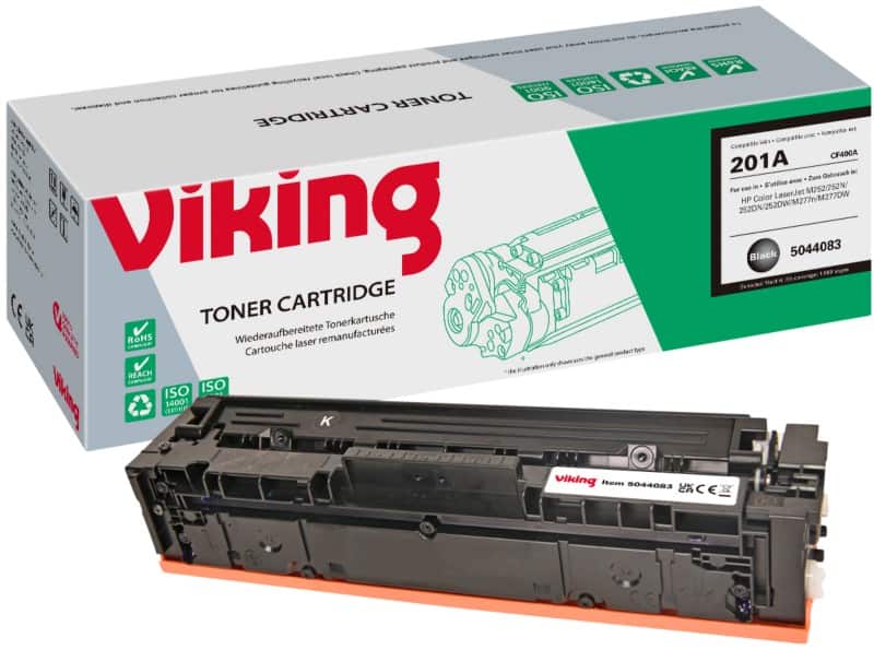 Viking 201A Kompatibel HP Tonerkartusche CF400A Schwarz