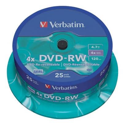 Verbatim DVD-RW 4.7 GB 25 Stück