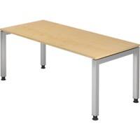Hammerbacher J Series VJS Höhenverstellbar Schreibtisch Rechteckig Ahorn 4 Metallfüße 1.800 (B) x 800 (T) x 760 (H) mm Spanplatte, Stahl