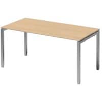 Bisley Cito Höhenverstellbar Schreibtisch Ahorn 4 Metallfüße 1.600 (B) x 800 (T) x 740 (H) mm MFC (Melaminbeschichtete Spanplatte), Stahl