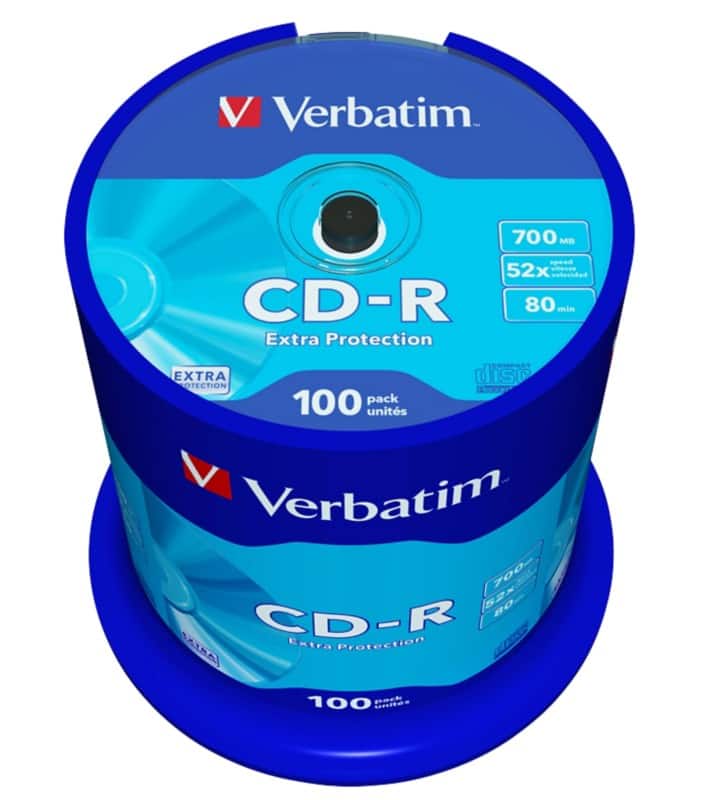 Verbatim CD-Rohlinge Extra Protection 700 MB 100 Stück