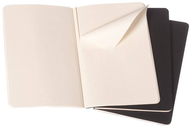 Moleskine Notizbuch Spezial Kariert Schwarz Pack 3