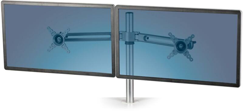 Fellowes Doppel-Monitorarm Lotus Grau