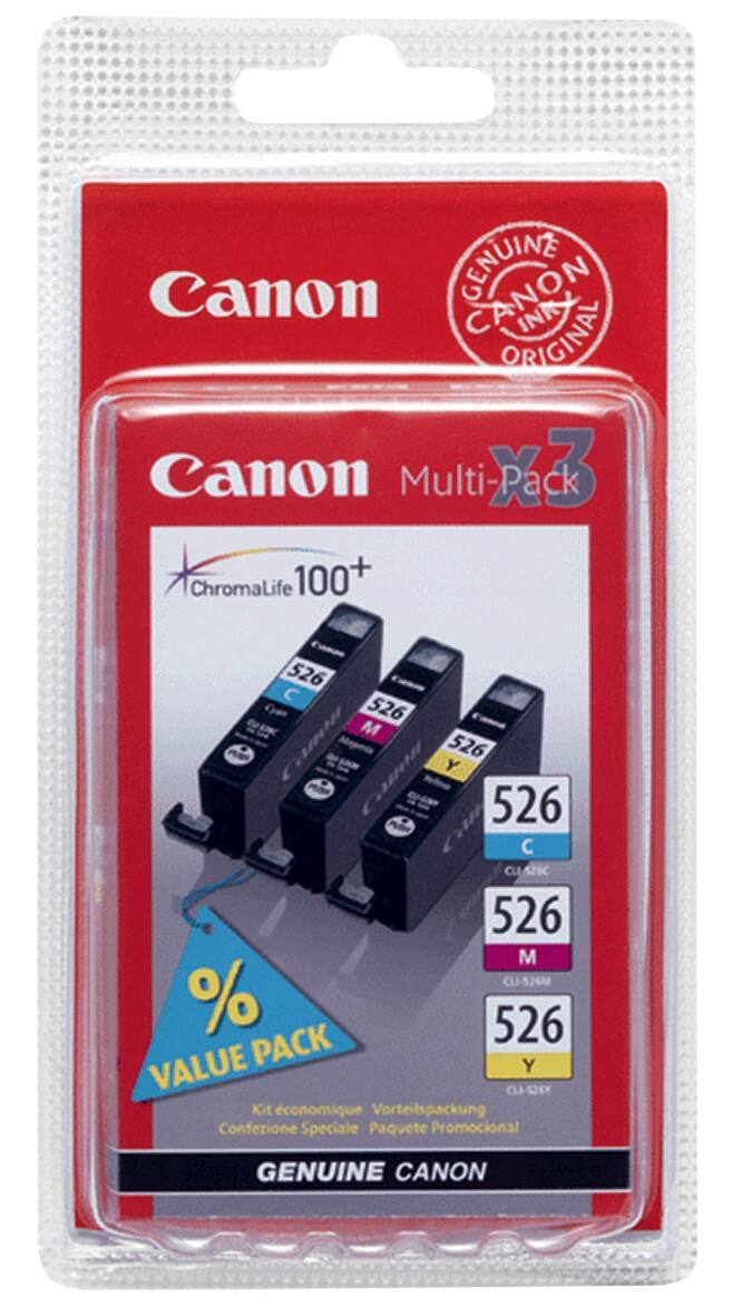 Canon CLI-526C/M/Y Original Tintenpatrone 3 Farbig 3 Stück