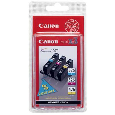 Canon CLI-526C/M/Y Original Tintenpatrone 4541B009 Cyan, magenta, gelb 3 Stück Multipack