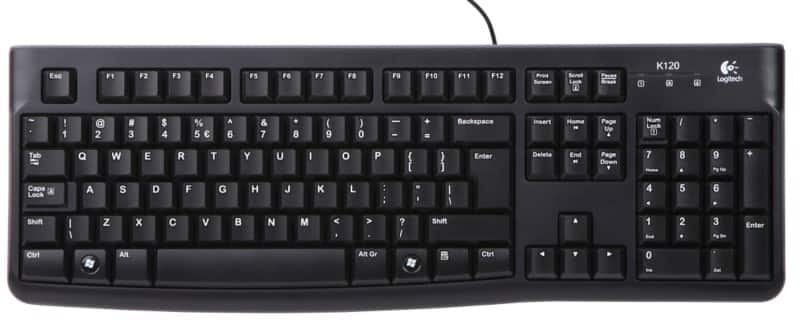 Logitech Tastatur K120 920-002508 Verkabelt Schwarz QWERTY Internationale Nordsee
