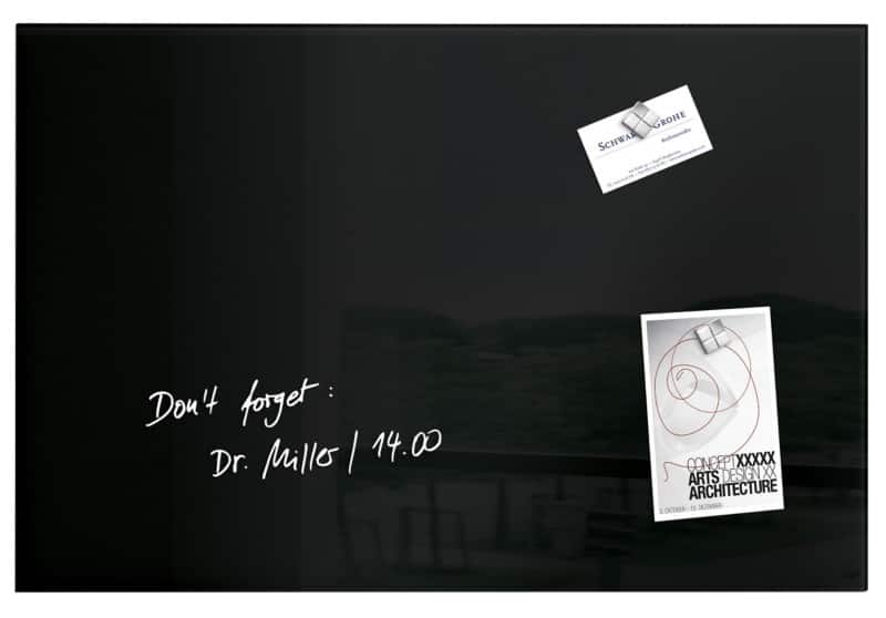 Sigel Artverum Glastafel Magnetisch Einseitig 60 (B) x 40 (H) cm Schwarz