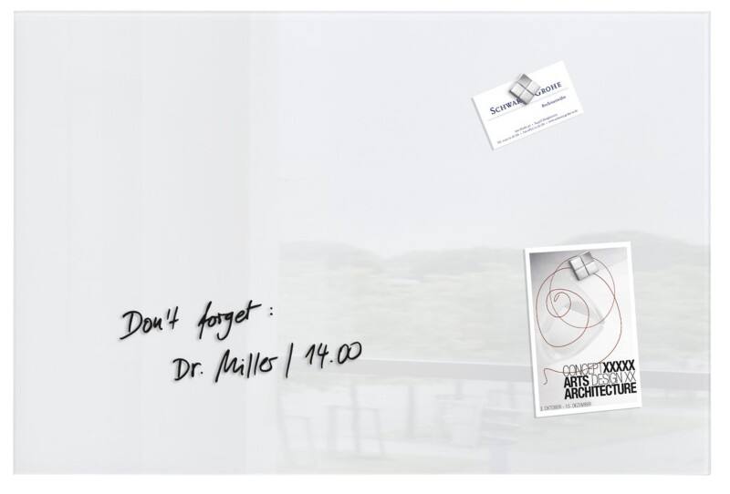 Sigel Artverum Glastafel Magnetisch Einseitig 60 (B) x 40 (H) cm Weiß