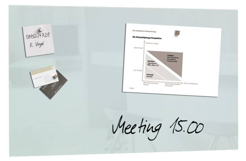 Sigel Artverum Glastafel Magnetisch Einseitig 78 (B) x 48 (H) cm Weiß