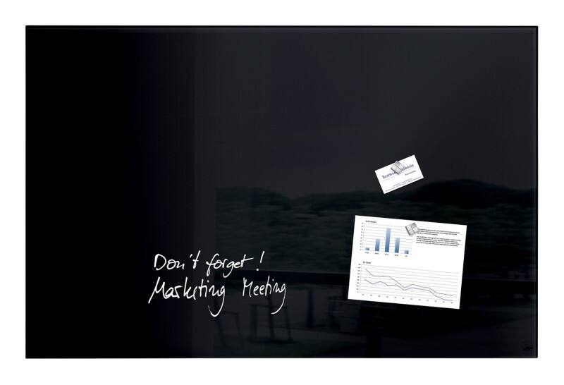 Sigel Artverum Glastafel Magnetisch Einseitig 100 (B) x 65 (H) cm Schwarz