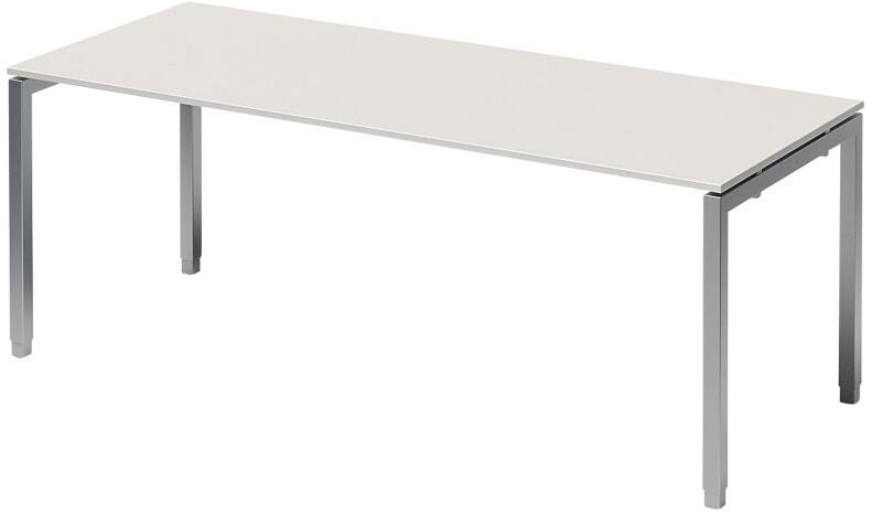 Bisley Cito Höhenverstellbar Schreibtisch Hellgrau 4 Metallfüße 2.000 (B) x 800 (T) x 740 (H) mm MFC (Melaminbeschichtete Spanplatte), Stahl