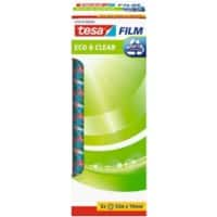 tesa Klebeband tesafilm Eco & Clear 57074 Transparent 19 mm (B) x 33 m (L) PP (Polyproplylen) Recycelt 100% 8 Rollen