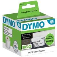 DYMO LW Namensschilder S0929100 Schwarz auf Weiß 51 mm x 89 mm