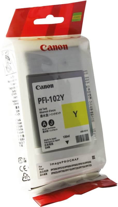 Canon PFI-102Y Original Tintenpatrone Gelb