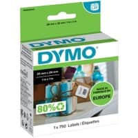 Dymo LW S0929120 Authentic Mehrzwecketiketten Viereckig Selbstklebend Weiß 25 x 25 mm